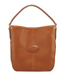 Mystery Leather Hobo Bag, Cognac