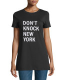 Don't Knock New York Jersey Tee. Black