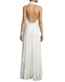 Sleeveless Burnout Flowy Gown 