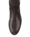 Odilia Weatherproof Leather Riding Boot, Espresso