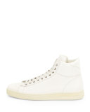 Russel Leather High-Top Sneaker, White