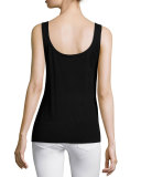 Cashmere Scoop-Neck Tank, Black