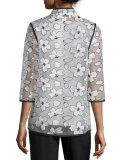 Magnolia Organza 3/4-Sleeve Jacket 