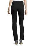 Crystal High-Waist Ankle Jeans, Black