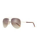 Metal Aviator Sunglasses
