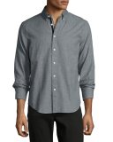 Yokohama Flannel Jaspé Shirt, Charcoal