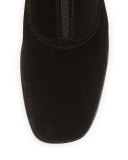 Evitta Faux-Fur Demi-Wedge Boot, Black