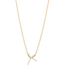 Kiss Diamond Pendant Necklace in 18K Yellow Gold