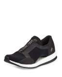 Pure Boost Zip-Front Sneaker, Black/White