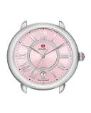 Serein 16 Stainless Steel Watch Head with Diamonds, Silver/Pink
