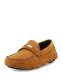 Silversone Suede Penny Loafer, Caramel