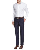Super 150s Wool/Cashmere Trousers, Navy