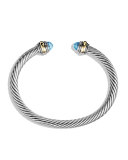 Cable Classics Bracelet with Blue Topaz and Gold