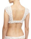 Kiss the Bride Flutter-Sleeve Bralette, White