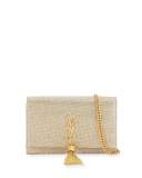 Kate Monogram Tassel Wallet on a Chain, Gold