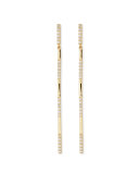 14K Gold Short Expose Bar Earrings with Diamonds