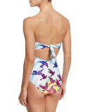 Prismatic Printed Bustier One-Piece Swimsuit