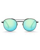 Orleans Mirrored Metal Universal-Fit Sunglasses, Black