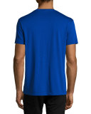 Equestrian Knight V-Neck Short-Sleeve Tee, Blue