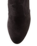 Kent Suede Over-the-Knee Boot, Dark Gray