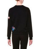 Long-Sleeve Cat Sweatshirt, Black