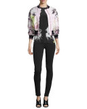 Mid-Rise Jersey Leggings, Black