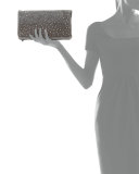 Rhinestone Waterfall Clutch Bag, Gray