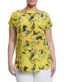Bebop Floral-Print Long Tunic, Plus Size 