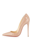 So Kate Patent 120mm Red Sole Pump, Nude