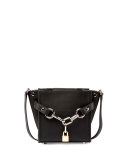 Attica Mini Chain Satchel Bag, Black