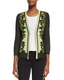 Short Tropical-Print Jacket 