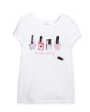 perfectly polished jersey tee, white, size 7-14