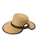 Sun Crest Woven Sun Hat, Natural/Black