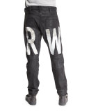 5620 3D Tapered Slim Denim Jeans, 3D Dark Aged