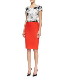 Textural Knit Pencil Skirt