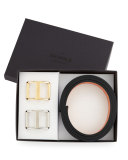 Reversible Leather Belt Boxed Gift Set, Black/Bourbon