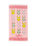 Spring Bloom Kids' Cotton Velour Beach Towel, Multicolor