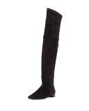 Evoke Suede Over-the-Knee Boot, Black