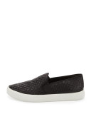 Preston Leather Slip-On Sneaker, Black