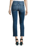 Crop and Roll Straight-Leg Jeans 