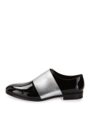 Peter Formal Patent Leather Shoe with Metallic Band, Black