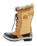 Tofino II Fur-Trim Quilted Boot, Curry