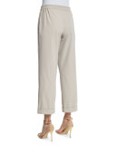 Roll-Tab Relaxed Full-Leg Pants 