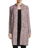 Metallic Tweed Topper Jacket, Petal