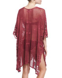 Gaby V-Neck Crochet Kimono Coverup