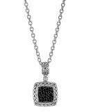 Classic Chain Medium Pave Black Sapphire Pendant