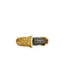 18k Acorn Ring with Black Diamonds
