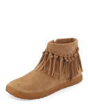 Shenendoah Fringe Ankle Boot, Dark Chestnut