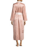 Monte Carlo Satin Long Robe, Rose Gold/Blush