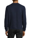 Medallion Triangle-Knit Sweatshirt, Navy